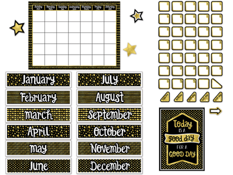 Misc. Sparkle + Shine Calendar Bulletin Board Set Book
