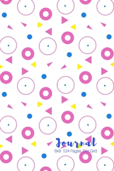 Paperback Journal: DOT GRID JOURNAL- 6 X 9 - 120 Pages - Bullet Style Journal - Beautiful Cover In White With Multi Color Details in Matt Book