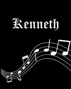 Kenneth: Sheet Music Note Manuscript Notebook Paper | Personalized Custom First Name Cover | Musician Composer Instrument Composition Book | 12 Staves ... | Create, Compose & Write Creative Songs