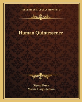 Paperback Human Quintessence Book