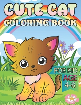 Paperback cute cat coloring book for kid age 4-8 Book