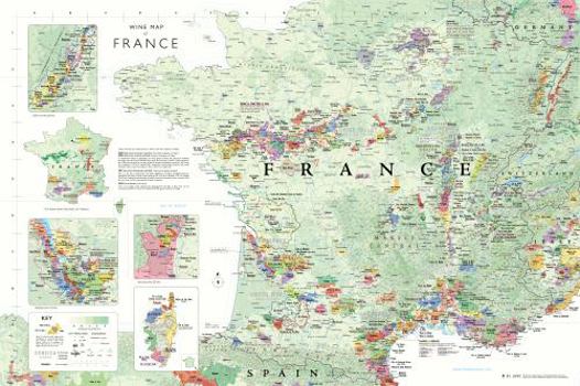 Map Wine Map of France Book