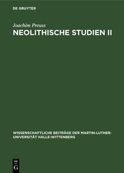 Hardcover Neolithische Studien II [German] Book