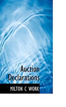 Paperback Auction Declarations Book