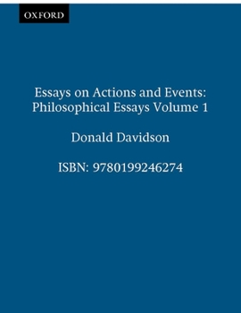 Paperback Essays on Actions and Events Book