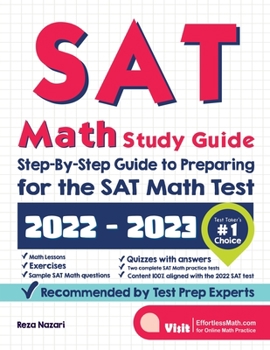 Paperback SAT Math Study Guide: Step-By-Step Guide to Preparing for the SAT Math Test Book