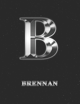 Brennan: 2 Year Weekly Planner with Note Pages (24 Months) | Silver Effect Personalized Custom Letter B Initial First Name | 2020 - 2021 | Week ... | Plan Each Day, Set Goals & Get Stuff Done