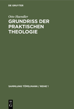 Hardcover Grundriss Der Praktischen Theologie [German] Book