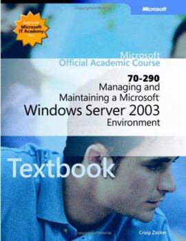 CD-ROM Managing and Maintaining a Microsoft Windows Server 2003 Environment Book