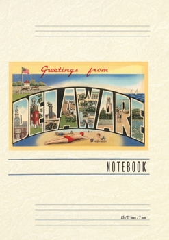 Vintage Lined Notebook Greetings from Delaware