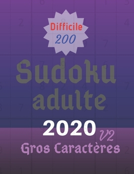 Paperback Sudoku adulte: 2020 difficile [French] Book