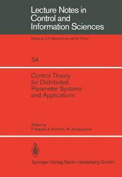 Paperback Control Theory for Distributed Parameter Systems and Applications Book