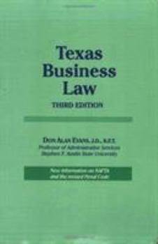 Paperback Texas Business Law 3rd Book