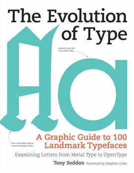 Hardcover The Evolution of Type: A Graphic Guide to 100 Landmark Typefaces: Examining Letters from Metal Type to Open Type Book