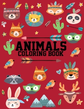 Paperback Animals Coloring Book: Birthday Gifts Animal Coloring Book for Animals Lover Kids, Boys, Men, & Women - Large 8.5x11 Inch 50 Pictures Animals Book