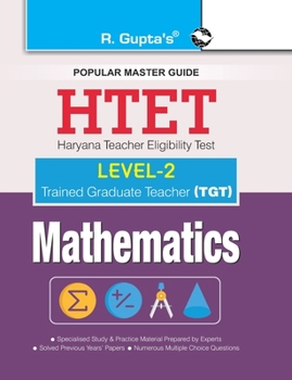 Paperback HTET (TGT) Trained Graduate Teacher (Level2) Mathematics (Class VI to VIII) Exam Guide Book