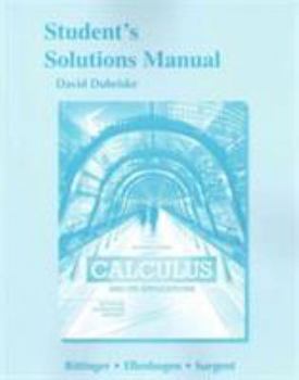 Paperback Students Solutions Manual for Calculus and Its Applications Book