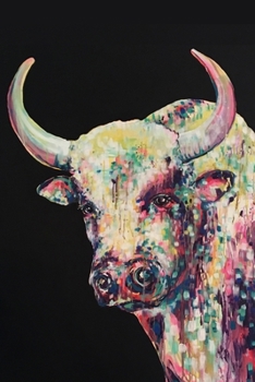 "Toro" by Jennifer Moreman: Colorful Bull 6x9 Notebook with 120 College Rule Lined Pages by Artist