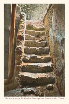 Paperback Vintage Journal Old Steps, Mission Concepcion, San Antonio, Texas Book