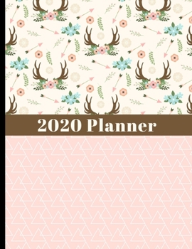 Paperback 2020 Planner: 12 Month Planner with Yearly, Monthly & Daily Timeline Views with Notes & More - Pretty Boho & Geometric Cover Design Book