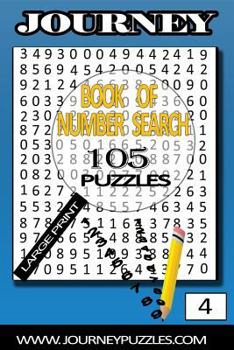 Paperback Number Search Puzzles: 105 Puzzles in large 20pt font (volume 4) [Large Print] Book