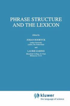 Paperback Phrase Structure and the Lexicon Book