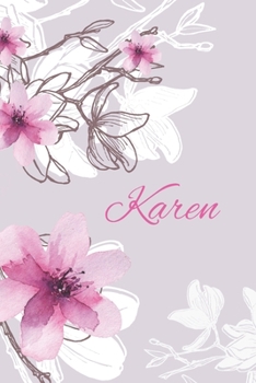 Karen : Custom Name Lined Notebook/Journal - Personalized Gift for Women and Girls