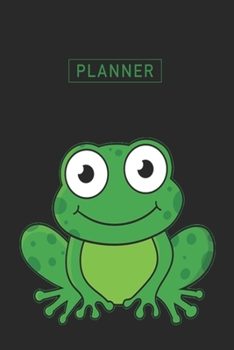 Paperback Planner: Green Cartoon Frog 1 Year Daily Planner (12 Months) - 2020 - 2021 - 365 Pages for Planning - January 20 - December 20 Book