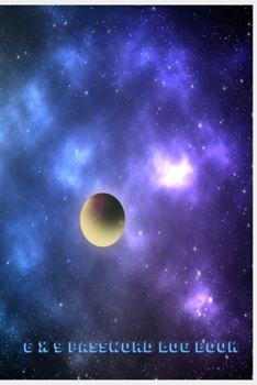 Paperback 6 X 9 Password Log Book: Outer space design Book