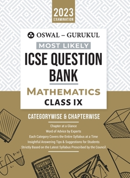 Paperback Oswal - Gurukul Mathematics Most Likely Question Bank: ICSE Class 9 For 2023 Exam Book