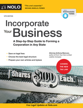 Paperback Incorporate Your Business: A Step-By-Step Guide to Forming a Corporation in Any State Book