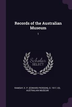 Paperback Records of the Australian Museum: 1 Book