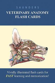 Hardcover Saunders Veterinary Anatomy Flash Cards Book