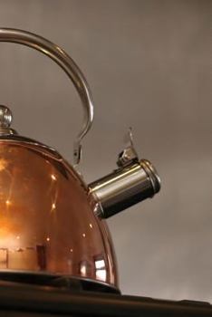 Paperback Tea Time: Beautiful Copper Kettle on the Stove Journal: 150 Page Lined Notebook/Diary Book