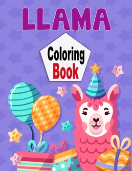 Paperback Llama Coloring Book: Gift for Kids, Age 3, 4, 5, 6, Book