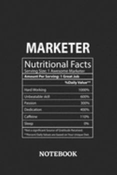 Paperback Nutritional Facts Marketer Awesome Notebook: 6x9 inches - 110 graph paper, quad ruled, squared, grid paper pages - Greatest Passionate working Job Jou Book