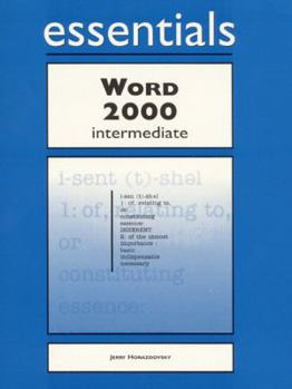Paperback Word 2000 Essentials Intermediate Book