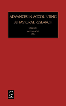 Hardcover Advances in Accounting Behavioral Research Book