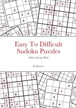 Paperback Easy To Difficult Sudoku Puzzles, Adult Activity Book