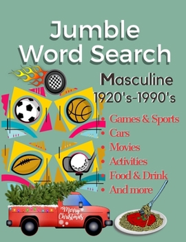 Paperback Jumble word search: Trivia games large print word find puzzles book for adults 1920's-1980's History Cars Masculine for grandad birthday g Book