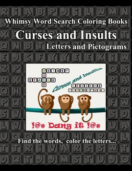 Paperback Whimsy Word Search, Curses and Insults, Letters and Pictograms Book