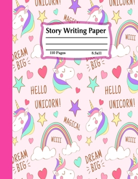 Paperback Story writing paper: Grades K-2 and k-3: Primary Composition Lined Paper with Drawing Space (8.5" x 11" Notebook), Learn To Write and Draw Book