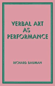 Paperback Verbal Art as Performance Book