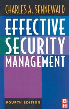 Hardcover Effective Security Management Book