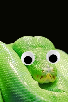 Paperback Googly Eye Python Journal: 100-page blank lined journal featuring a green python with googly eyes Book