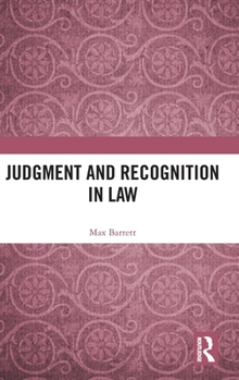 Hardcover Judgment and Recognition in Law Book