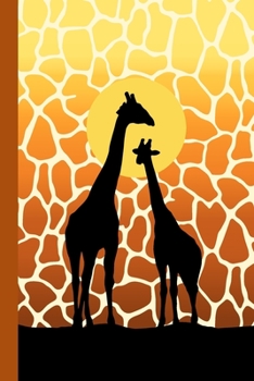 Paperback Silhouetted Giraffes Journal: Lined 120 Page Notebook Book