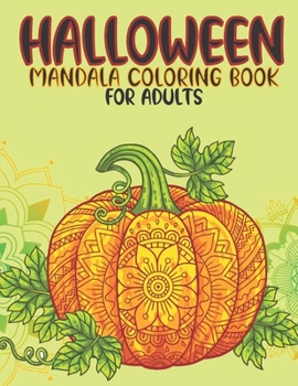 Paperback Halloween Mandala Coloring Book For Adults Book