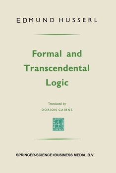 Paperback Formal and transcendental logic Book