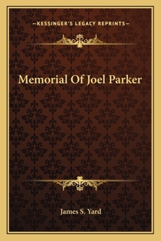 Paperback Memorial Of Joel Parker Book